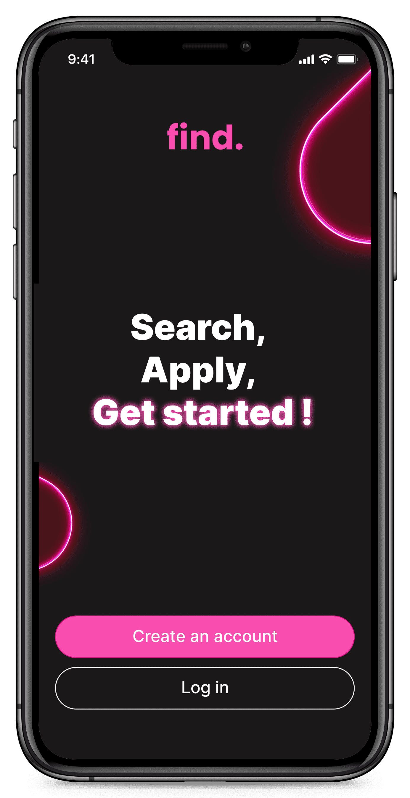 Phone displaying the app